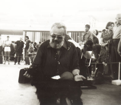 Grandfather Miloš and Olivia z Malé Kamenné at the International Dog Show in Brno, July 5, 1975
