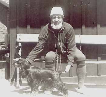 Grandfather Miloš with a little cocker