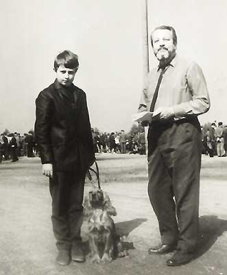 Father, me and my first dog show