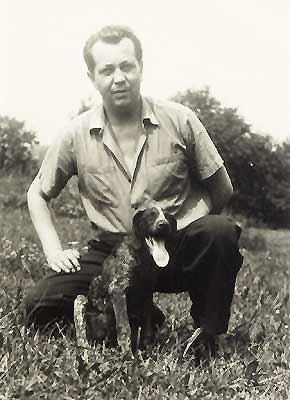 My father with our first hound