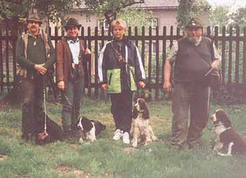 Tracker dogs at a trial – Nový Jičín – M. Kašpar, E. Madziová, M. Antlová, F. Siladi